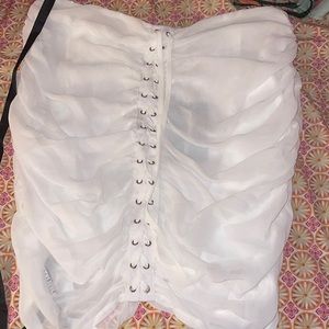 Lace up skirt